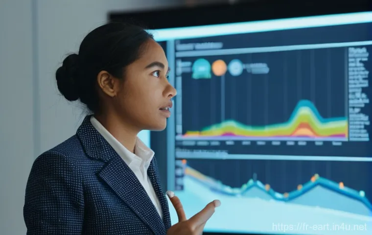 지구과학자 논문 발표 경험 - **Prompt:** "A diverse group of five young adult scientists, male and female, enthusiastically colla...