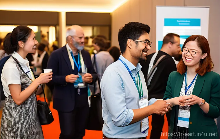 지구과학자 해외 연구기관 연수 - **Prompt:** A young, diverse group of geoscientists, both male and female, in their mid-20s to early...