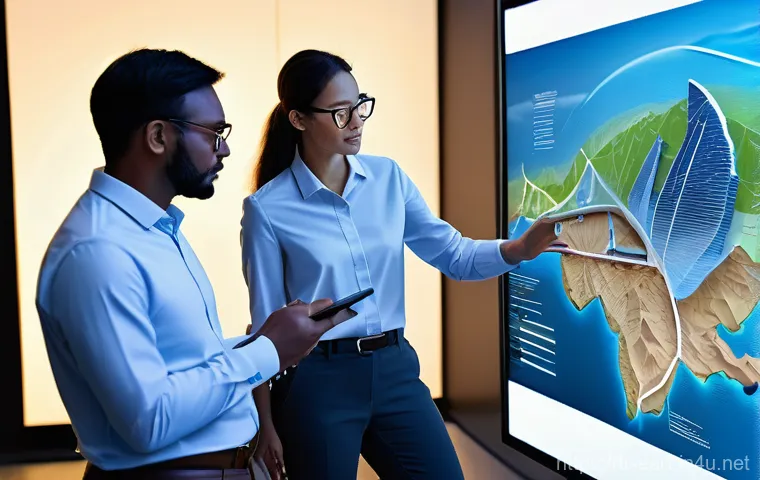 지구과학자 해외 취업 기회 - **Prompt 1: Geoscientist in Icelandic Geothermal Landscape**
    "A confident female geoscientist, i...